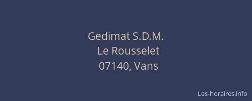 Gedimat S.D.M.