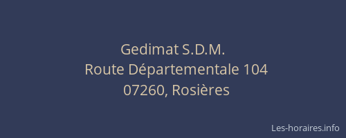 Gedimat S.D.M.