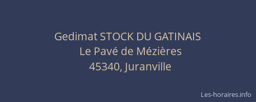Gedimat STOCK DU GATINAIS