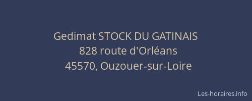 Gedimat STOCK DU GATINAIS