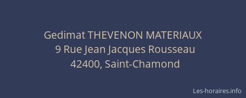 Gedimat THEVENON MATERIAUX