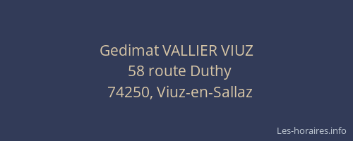 Gedimat VALLIER VIUZ