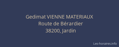 Gedimat VIENNE MATERIAUX