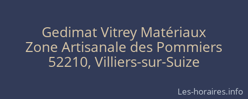 Gedimat Vitrey Matériaux
