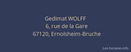 Gedimat WOLFF