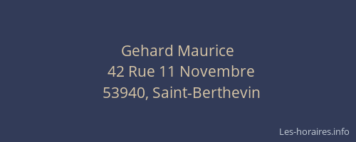 Gehard Maurice