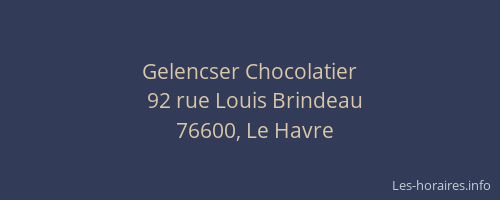 Gelencser Chocolatier