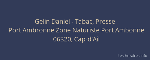 Gelin Daniel - Tabac, Presse