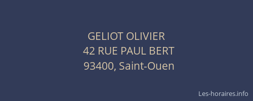 GELIOT OLIVIER