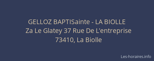 GELLOZ BAPTISainte - LA BIOLLE