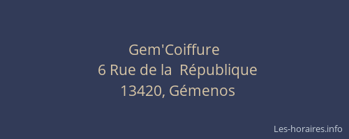 Gem'Coiffure