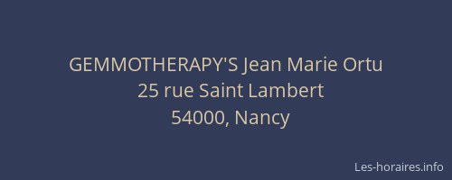 GEMMOTHERAPY'S Jean Marie Ortu