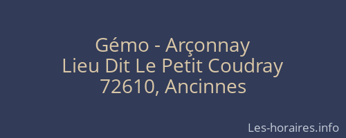Gémo - Arçonnay