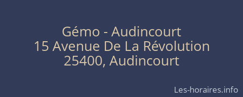Gémo - Audincourt