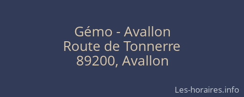 Gémo - Avallon