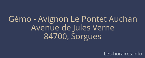 Gémo - Avignon Le Pontet Auchan