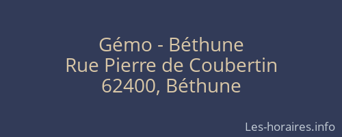 Gémo - Béthune