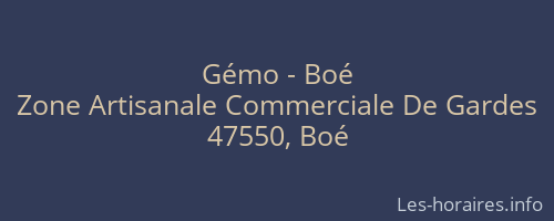 Gémo - Boé