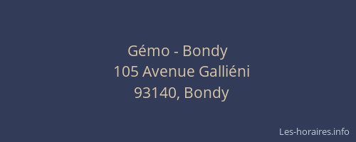 Gémo - Bondy