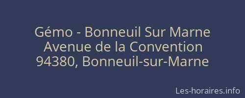 Gémo - Bonneuil Sur Marne