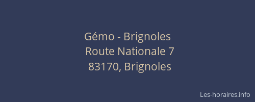 Gémo - Brignoles
