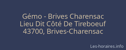 Gémo - Brives Charensac