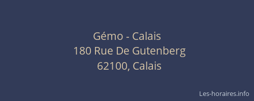 Gémo - Calais