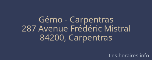 Gémo - Carpentras