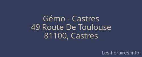 Gémo - Castres