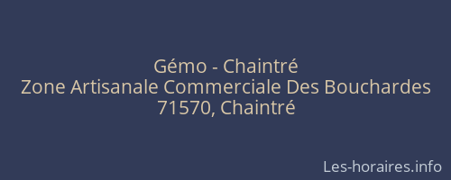Gémo - Chaintré