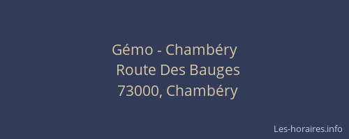 Gémo - Chambéry