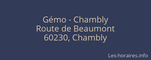 Gémo - Chambly