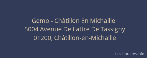 Gemo - Châtillon En Michaille