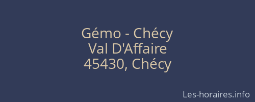 Gémo - Chécy