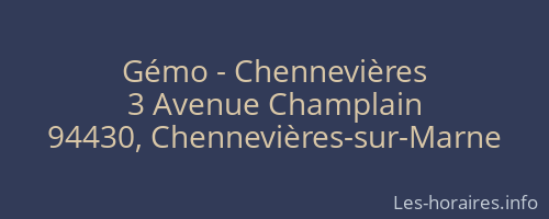 Gémo - Chennevières