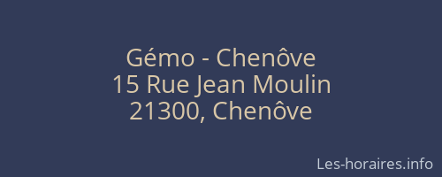 Gémo - Chenôve