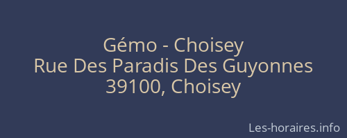 Gémo - Choisey