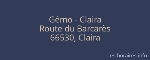 Gémo - Claira