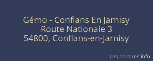 Gémo - Conflans En Jarnisy