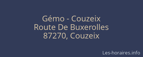 Gémo - Couzeix
