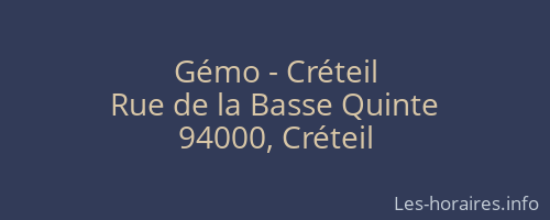 Gémo - Créteil
