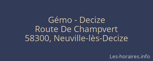 Gémo - Decize