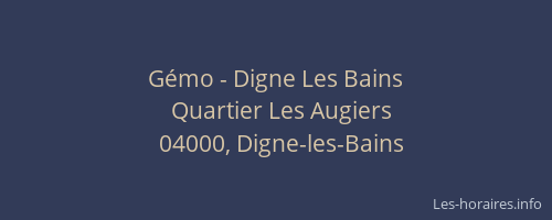 Gémo - Digne Les Bains