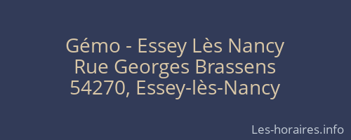 Gémo - Essey Lès Nancy