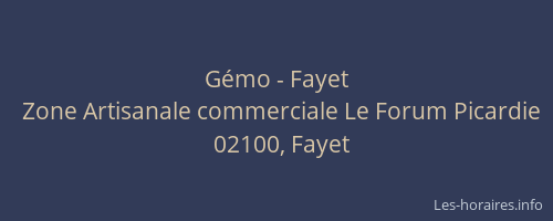 Gémo - Fayet