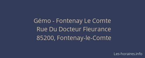 Gémo - Fontenay Le Comte
