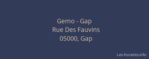 Gemo - Gap
