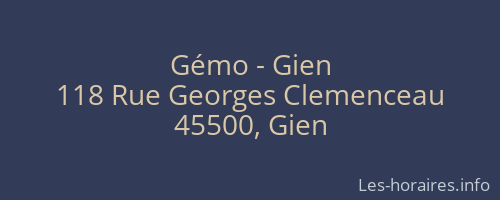 Gémo - Gien