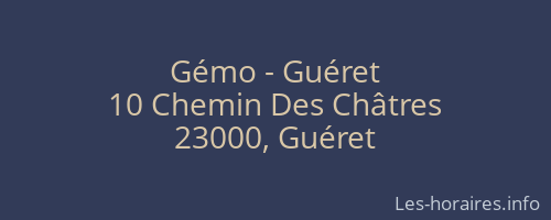 Gémo - Guéret