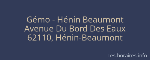 Gémo - Hénin Beaumont